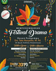 Saksikan Festival Drama Jurusan Tadris Bahasa Indonesia Tahun 2019
