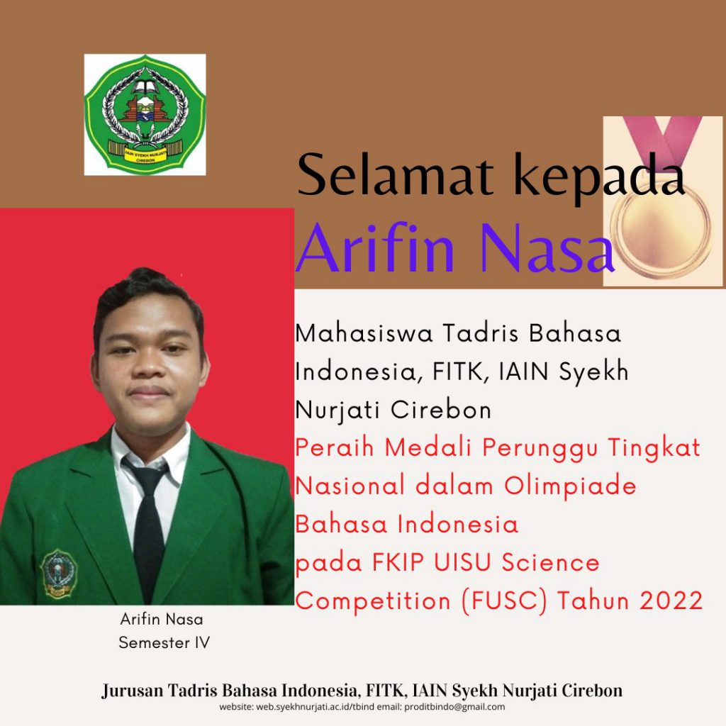 Peraih Medali Perunggu dalam Olimpiade Bahasa Indonesia Tingkat Nasional Kompetisi Sains Nasional FUSC Tahun 2022