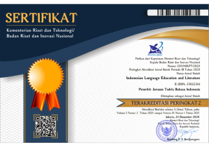Selamat Atas Akreditasi Jurnal Indonesian Language Education and Literature SINTA 2