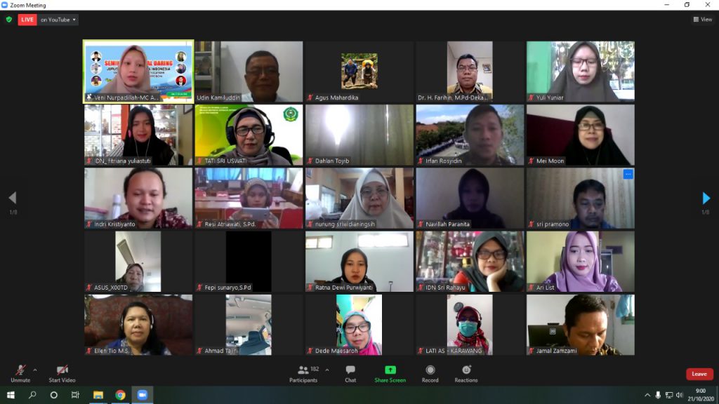 Seminar Nasional Dalam Jaringan Jurusan Tadris Bahasa Indonesia, FITK, IAIN Syekh Nurjati Cirebon