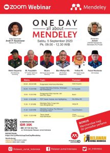 Zoom Webinar One Day all about Mendeley