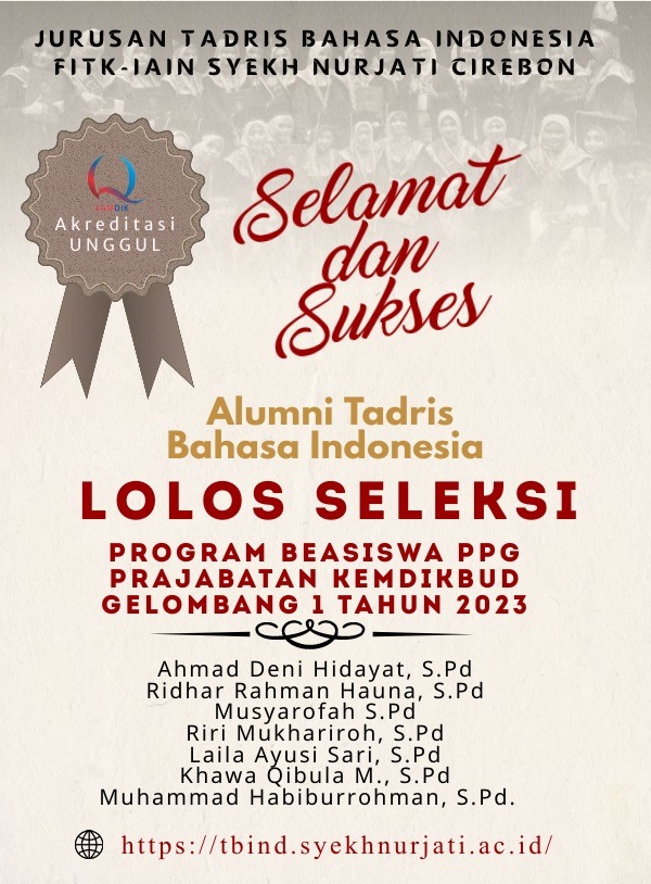 Selamat dan Sukses Alumni Tadris Bahasa Indonesia Lulus Program Beasiswa PPG